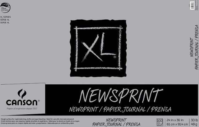 NEWSPRINT PAD ROUGH 24x36 100 SHEETS