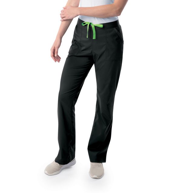 Womens Modern 1/2 & 1/2 Straight Leg Pant - Black - PXS