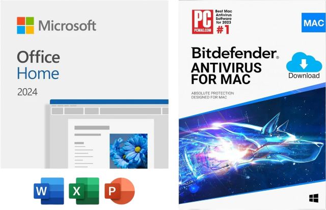 Microsoft Office Home 2024 w/Bitdefender AntiVirus - Mac