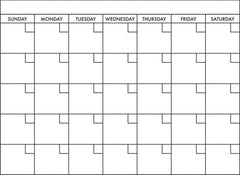 DRY ERASE CALENDAR DECAL