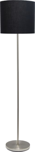 NICKEL FLOOR LAMP BLK LED
