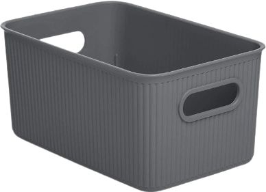 DK GRAY 5L RIBBED STORAGE BIN
